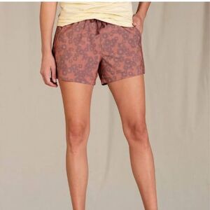 Toad&Co Boundless Shorts Floral Pockets Elastic Waist organic cotton sz XS
